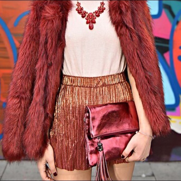 H&M Pants - NWOT H&M Metallic Copper Shorts - Size 2